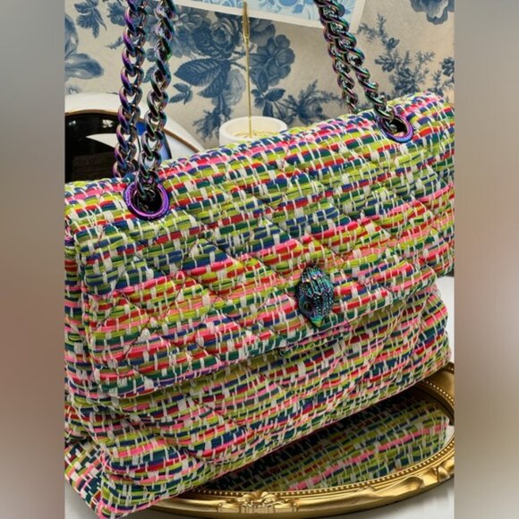 Kurt Geiger Handbags - 🆕 KURT GEIGER LONDON 🧿 NWOT Large Tweed Kensington, Multicolour Woven